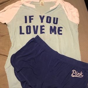 VS Pink Sleep Set